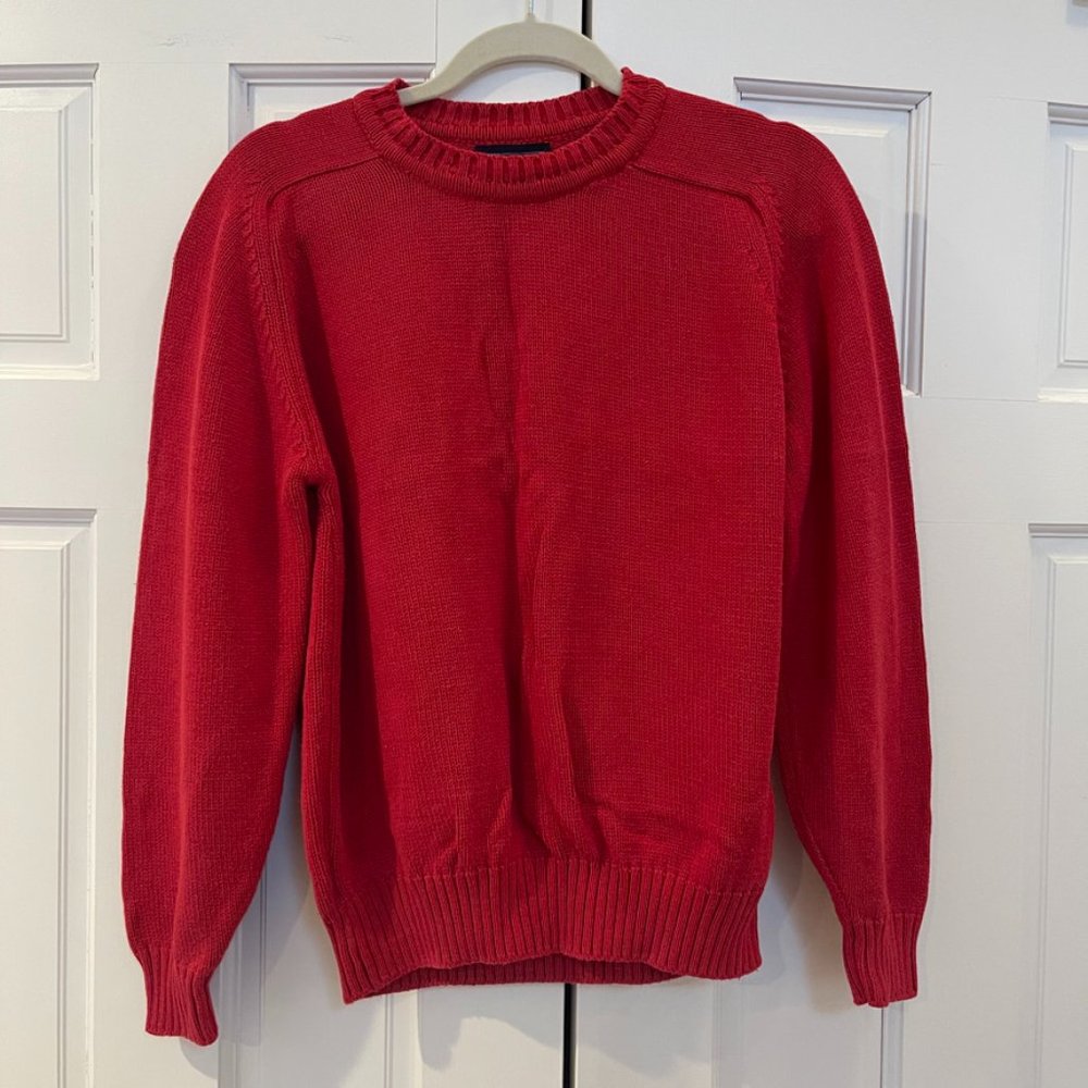 Lands End Red Knit Sweater
